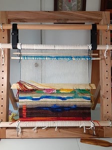 Dovetail Student Loom with Weaving