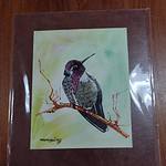 Original Art by Douglas Yazzie - Grey & Purple Humming Bird
