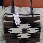 Mary Chee Navajo Weaving Tote Bag by Kestrel Leather