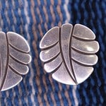 Jewelry by Steve Yellowhorse - Sterling silver Leaf Earrings
