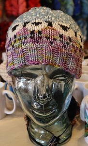 Hand-Knitted Sheep Hat Single Brim by Mary Walker