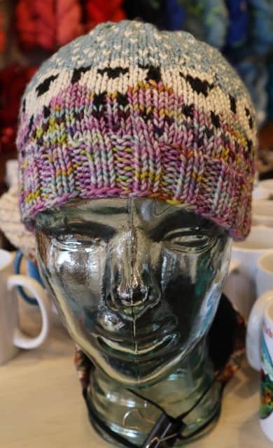 Hand-Knitted Sheep Hat Single Brim by Mary Walker
