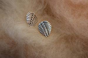 Tropical Leaf Earrings by Steve Yellowhorse