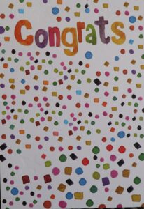 Congrats with Polka Dots