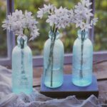 White Flowers in Vases
