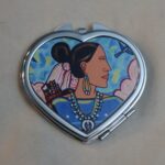 Compact Mirror By Beverly Blacksheep - Lady in Blue Rug Dress