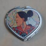 Compact Mirror By Beverly Blacksheep - Lady in Orange Outfit