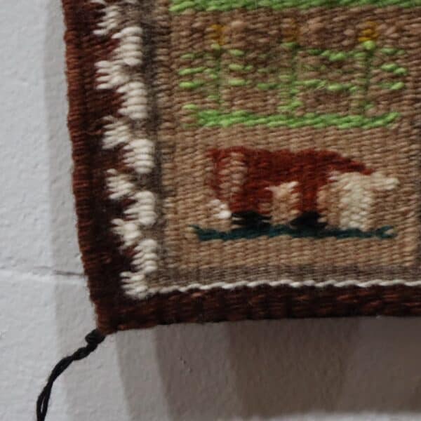 Pictorial Rug, Hogan, Corn and a Cow - Deena Begay - Image 2