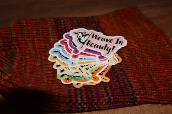 Weaving In Beauty sheep stickers variation