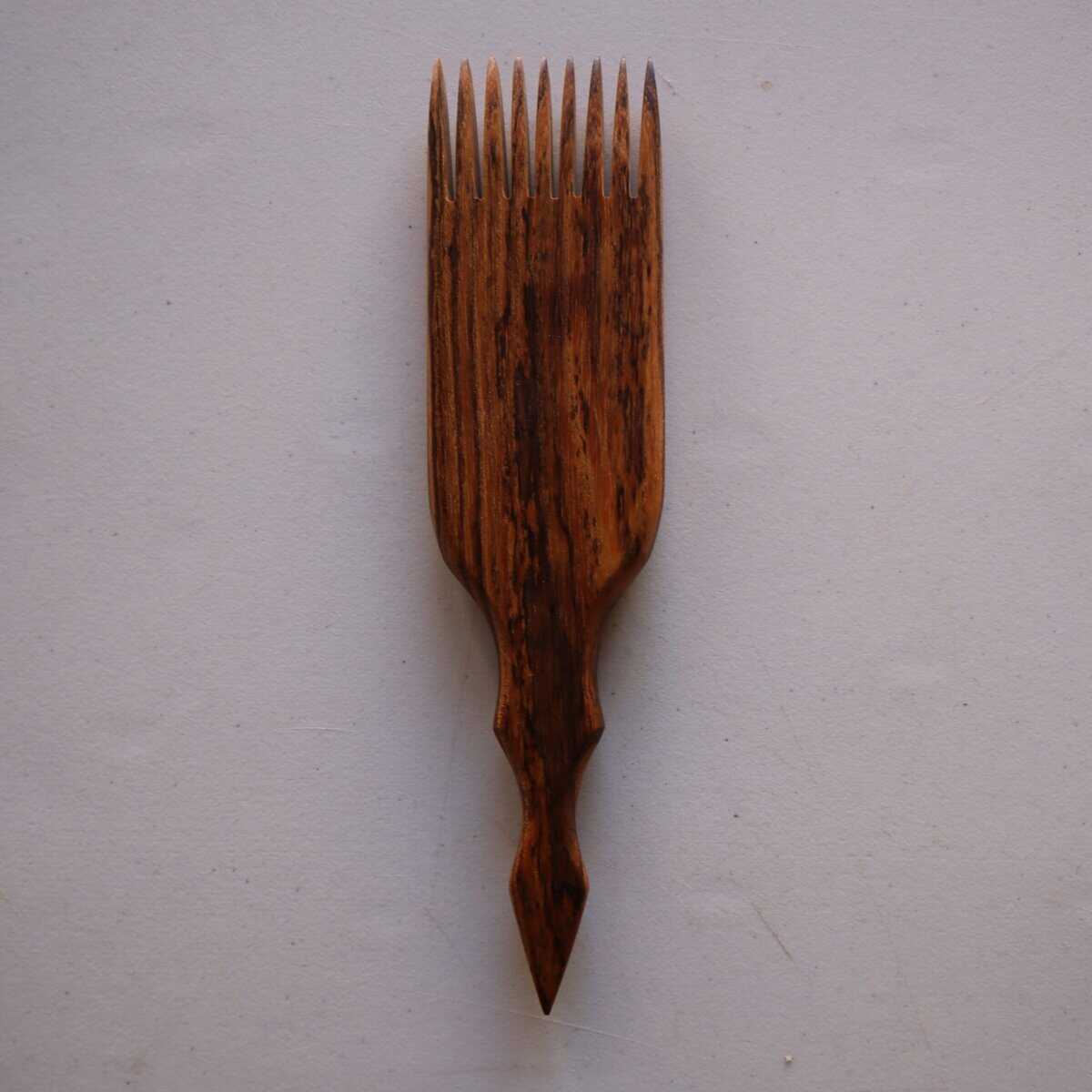 0001 Weaving Combs - Robertson Tsosie, General Weaving, Bocote, 9", 2.0", 0.5”, 4.6oz