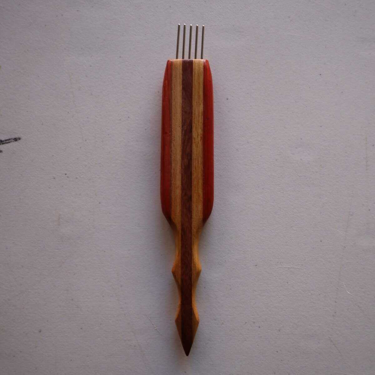 0008 Weaving Combs - Robertson Tsosie, Finishing, Paduak, Oak , and Sapele Lines, 8", 1", 1”, 1.2oz