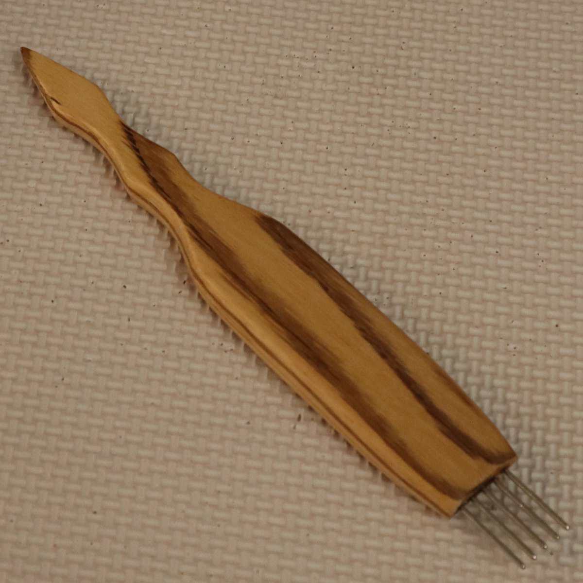 zebracombRT Weaving Combs - Robertson Tsosie, General Weaving, Zebra Wood, 8", 1", 0.3”, 0.9oz