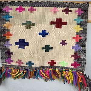 Contemporary Rainbow with Upcycled Yarns
