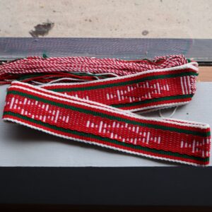 Navajo Sash Belt - Francis Begay - Red White Green