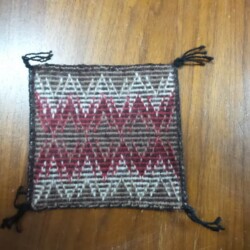 Miniature Raised Outline Navajo Rug By Lula Brown