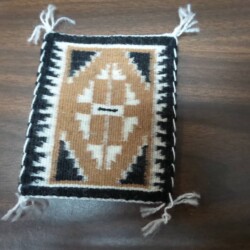 Two Grey Hills Miniature Navajo Weaving