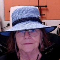 Sun Hat Bambino in Ra-Ra Raffis Ice Blue and Midnight Blue