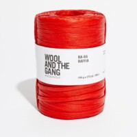 Ra-Ra Raffia Bardot Red