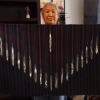 Blue Prayer Feather Chief Blanket Variant Lena Tahe