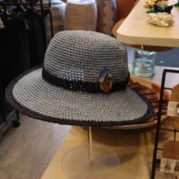 Sun Hat Bambino in Ra-Ra Raffia Ice Blue and Midnight Blue