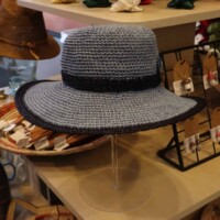 Sun Hat Bambino in Ra-Ra Raffia Ice Blue and Midnight Blue