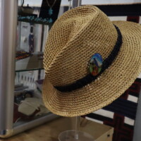 Cowboy Hat Fedora Secret in Ra-Ra Raffia Desert Palm
