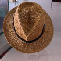 Cowboy Hat Fedora Secret in Ra-Ra Raffia Desert Palm