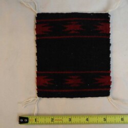 Navajo Rug Dress (Red and Black) Tiny Rug - Elouise Bia