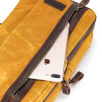 Maker's Mini Messenger by della Q Mustard Phone Pocket