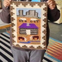 Navajo Homestead Pictorial Weaving by Angela Taylor Navajo Homestead Pictorial Weaving by Angela Taylor