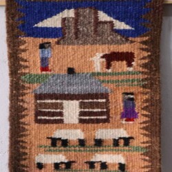 Navajo Pictorial Rug - Grey Hogan - Angela Taylor