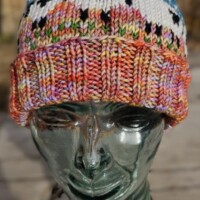 Sheep Hat Based on Baa-ble by Donna Smith Knitted by Mary Walker