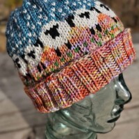 Sheep Hat Based on Baa-ble by Donna Smith Knitted by Mary Walker