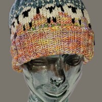 Sheep Hat Based on Baa-ble by Donna Smith Knitted by Mary Walker