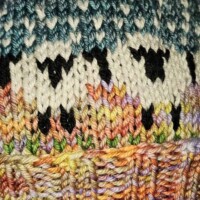 Sheep Hat Based on Baa-ble by Donna Smith Knitted by Mary Walker